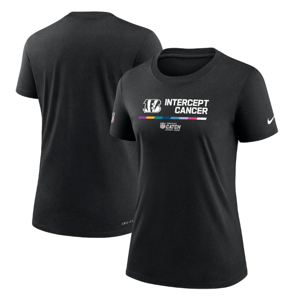 Women's Cincinnati Bengals 2022 Black Crucial Catch Performance T-Shirt(Run Small) Women's Cincinnati Bengals 2022 Black Crucial Catch Performance T-Shirt(Run Small)
